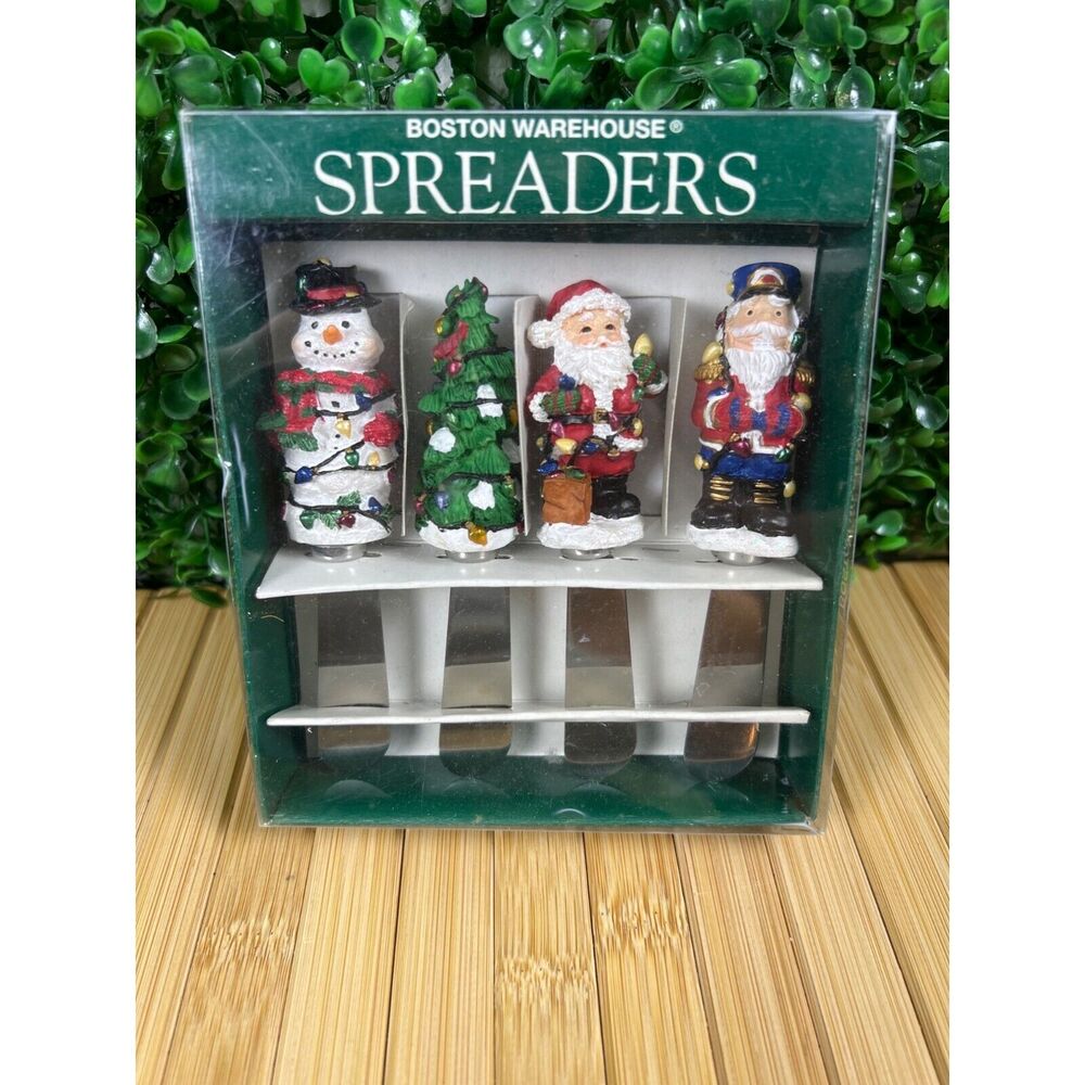 Vintage Christmas Boston Warehouse 1999 Set Of 4 Trim A Tree Christmas Spreaders